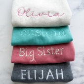Cozy Embroidered Child's Name Sweatshirt (Front)