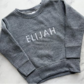 Cozy Embroidered Child's Name Sweatshirt (Front)