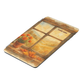 Cozy Enchanted Harvest Window Watercolor Autumn iPad Mini Cover
