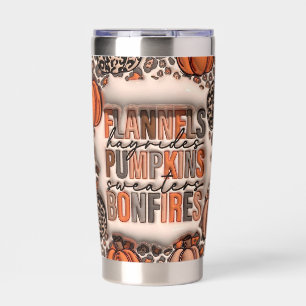 Cozy Essentials: Flannels, Pumpkins & Bonfires Insulated Tumbler