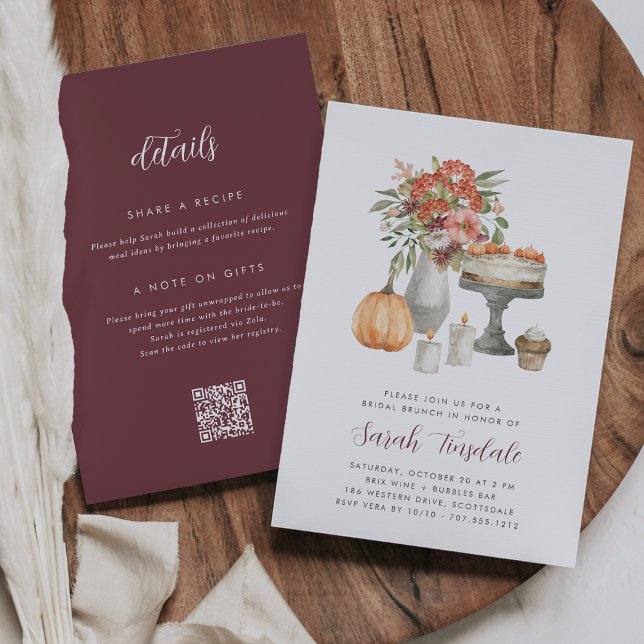 Cozy Fall All-in-One Bridal Shower Brunch Invitation (Creator Uploaded)