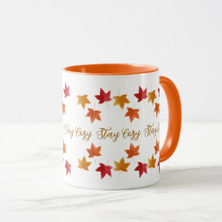Cozy Fall & Autumn Leaves Rustic  Mug