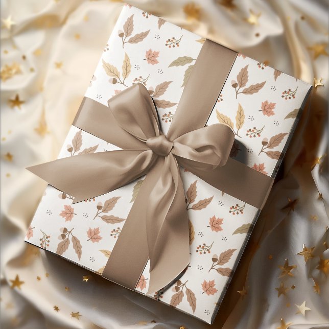 Cozy Fall Autumn Leaves Wrapping Paper (Creator Uploaded)