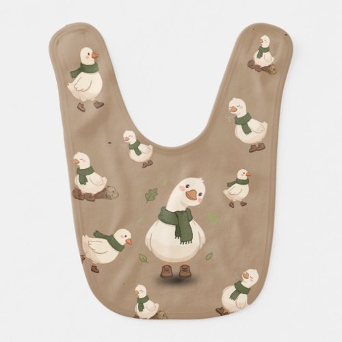 Cozy Fall Cartoon Design Baby Bib