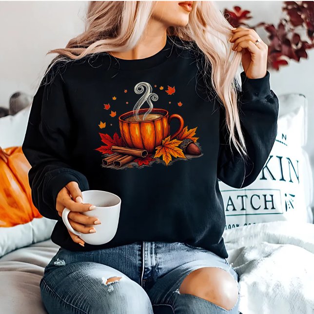 Cozy Fall Coffee Pumpkin Spice Autumn Vibes Sweatshirt (Creator Uploaded)