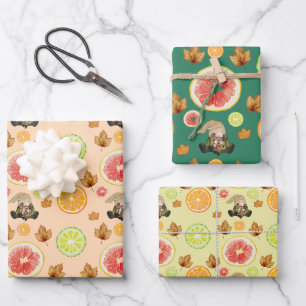 Cozy Fall Cottagecore Design Wrapping Paper Sheets