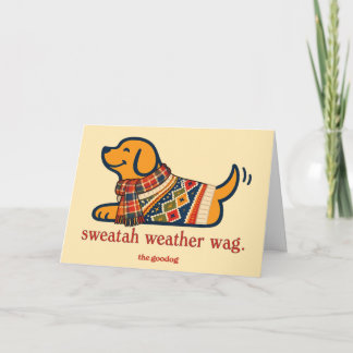 Cozy Fall Dog in Sweater Card