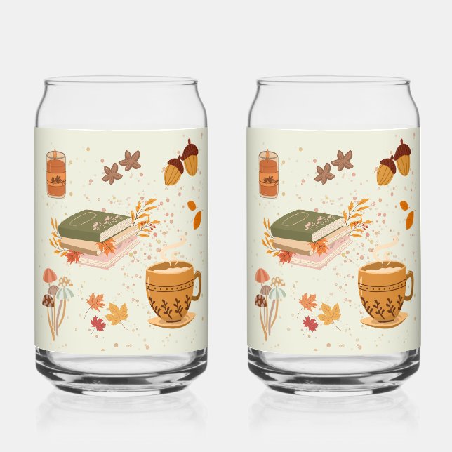  Cozy Fall Drinkware Set Can Glass (Front)