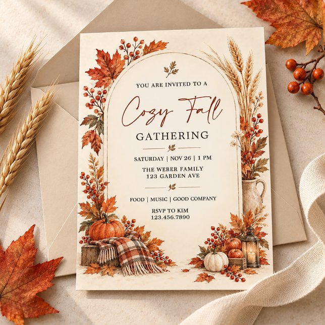 Cozy Fall Gathering Invitation (Creator Uploaded)