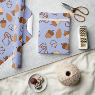 Cozy Fall Hazelnut Seamless Wrapping Paper Delight