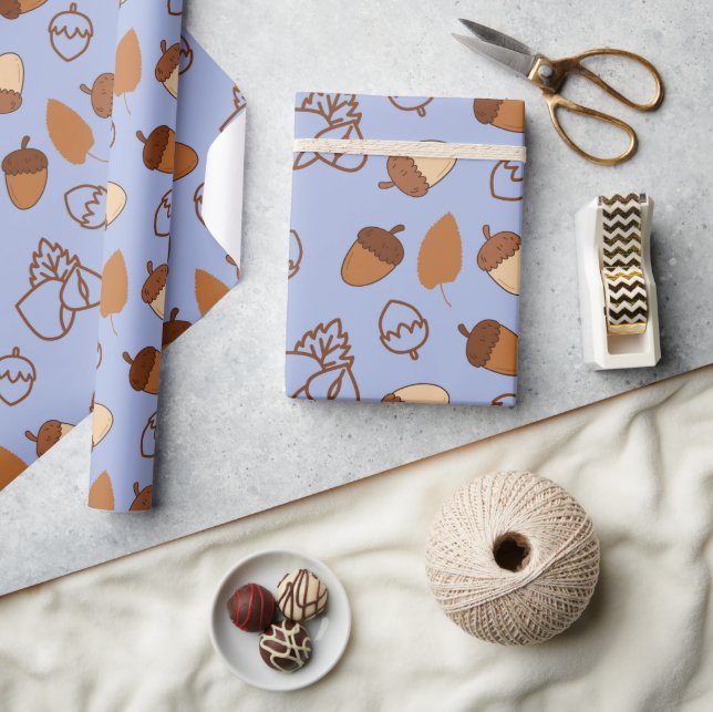 Cozy Fall Hazelnut Seamless Wrapping Paper Delight (Crafts)