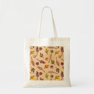 Cozy Fall Leaves & Acorns Tote Bag