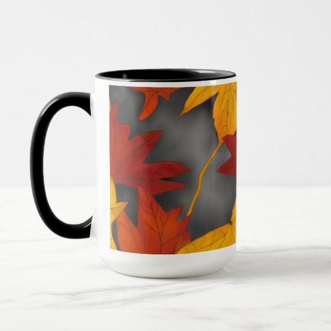 Cozy Fall Leaves Mug (Left)
