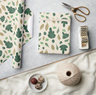 Cozy Fall Leaves Wrapping Paper