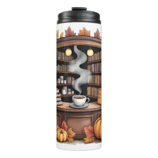 Cozy Fall Library Coffee Bouteilles isothermes Thermal Tumbler