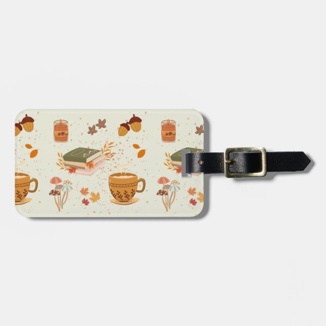 Cozy Fall Luggage Tag (Front Horizontal)