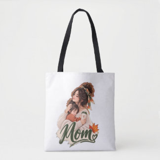Cozy Fall Mom & baby kids Autumn Love Tote Bag