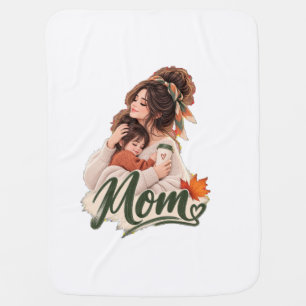 Cozy Fall Mom & Daughter Autumn Love Baby Blanket
