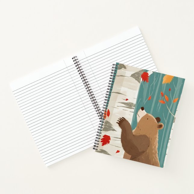Cozy Fall Moments with a Woodland Bear Notebook (Inside)