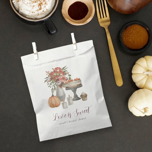 Cozy Fall Pumpkin Love is Sweet Favor Bag