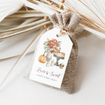 Cozy Fall Pumpkin "Love is Sweet" Gift Tags<br><div class="desc">Elegant watercolor design for fall or autumn bridal shower brunches,  engagements,  weddings,  or dessert themed rehearsal dinners features "love is sweet" and your custom text beneath an illustration of fall desserts,  wildflowers,  candles,  and a pumpkin.</div>