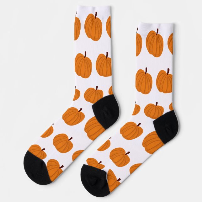 Cozy Fall Pumpkin Socks (Left)