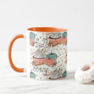 Cozy fall pumpkins orange mug