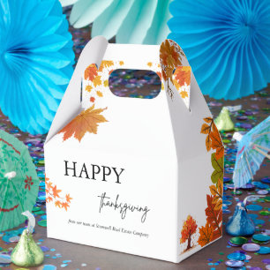 Cozy Fall Thanksgiving Dinner Party Favor Boxes