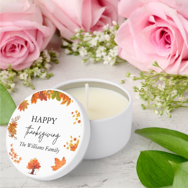 Cozy Fall Thanksgiving Dinner Party Mini Candle Favors (Insitu (Wedding))