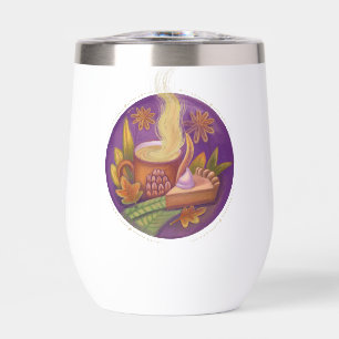 cozy fall thermal wine tumbler