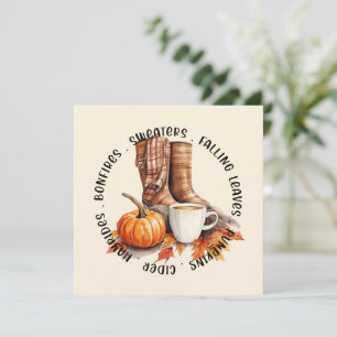 Cozy Fall Vibes – Boots, Pumpkin Spice, Bonfires