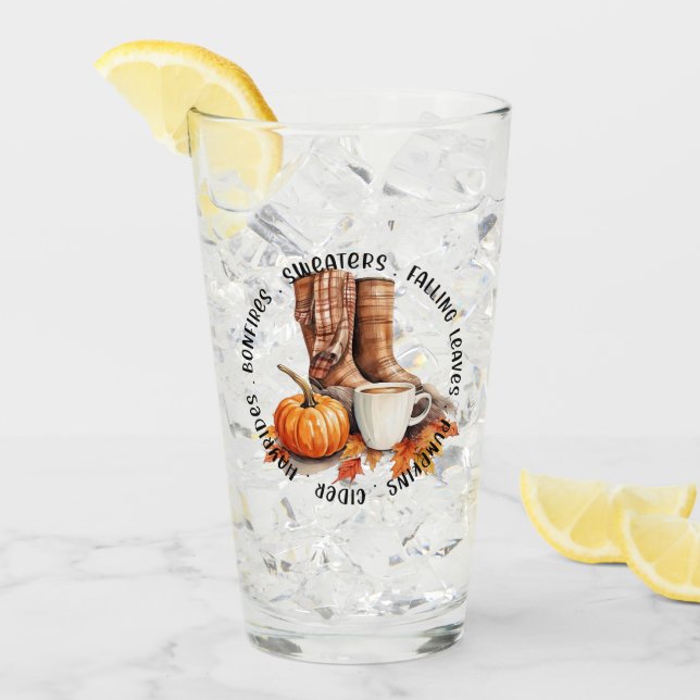 Cozy Fall Vibes – Boots, Pumpkin Spice, Bonfires Glass (Front Ice)