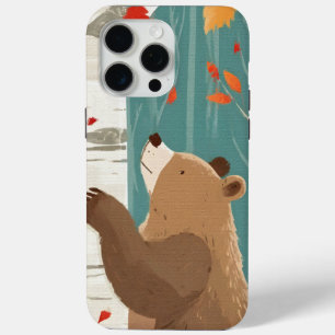 Cozy Fall Woodland Bear iPhone 15 Pro Max Case