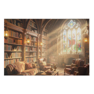 Cozy Fantasy Bookstore Canvas Print