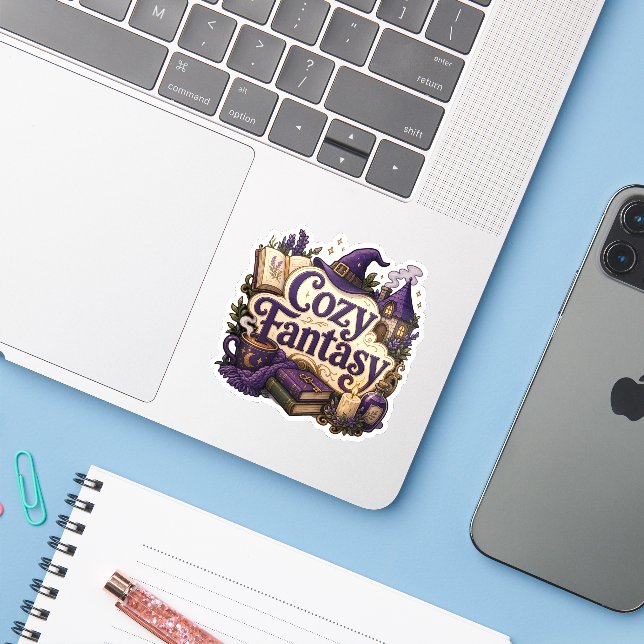 Cozy Fantasy Sticker (Laptop w/ iPhone)