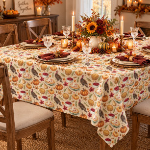 Cozy Farmhouse Thanksgiving Harvest Pattern Tablecloth