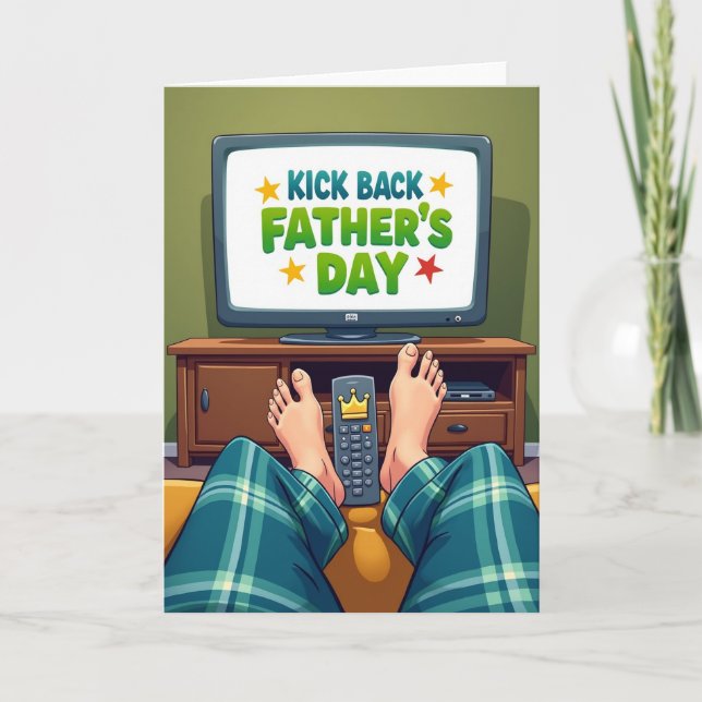Cozy Fathers Day Scene Card (Front)