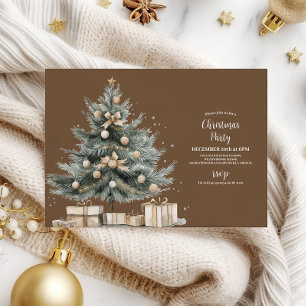 Cozy Festive Rustic Christmas Invitation