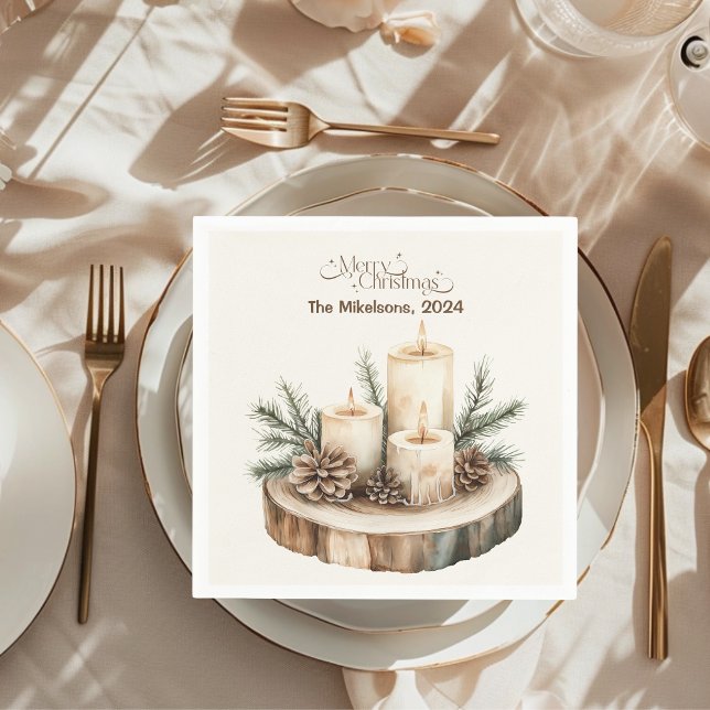 Cozy Festive Rustic Christmas Napkins (Creator Uploaded)