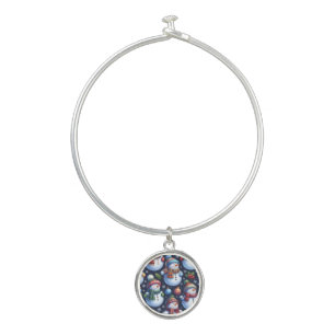 Cozy Festive Snowman Bangle Bracelet