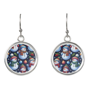 Cozy Festive Snowman Earrings