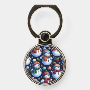 Cozy Festive Snowman Phone Ring Stand
