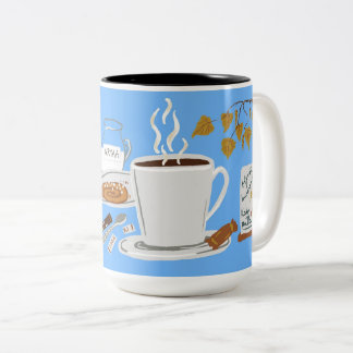 Cozy Finnish Nordic Coffee Morning Two-Tone Coffee Mug