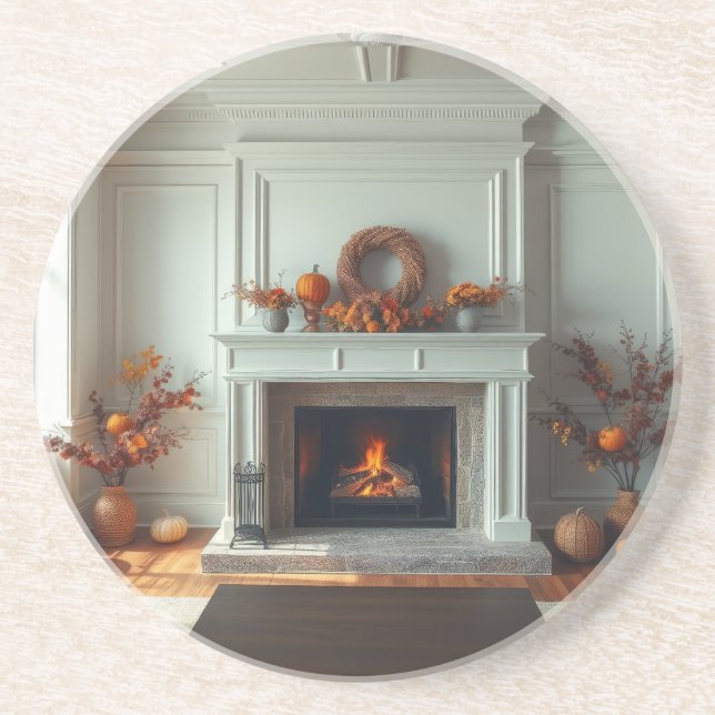 Cozy fireplace coaster (Front)