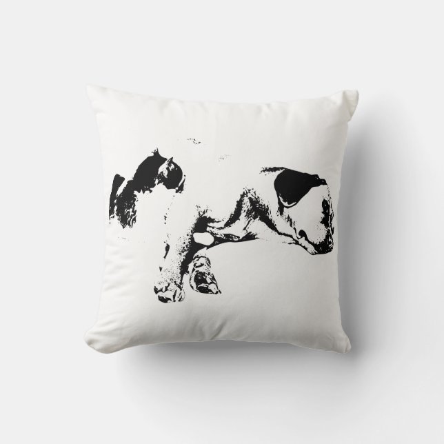 Cozy Fireside Duo Throw Pillow (Front)