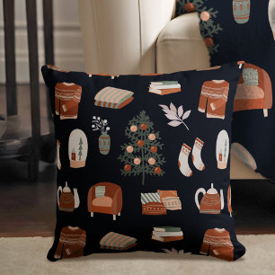 Cozy Fireside  Throw Pillow