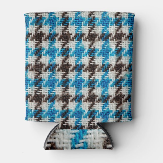 Cozy flannel fabric, textural background. can cooler (Front)