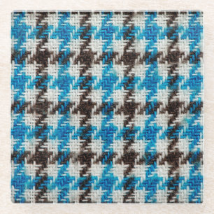Cozy flannel fabric, textural background. glass coaster