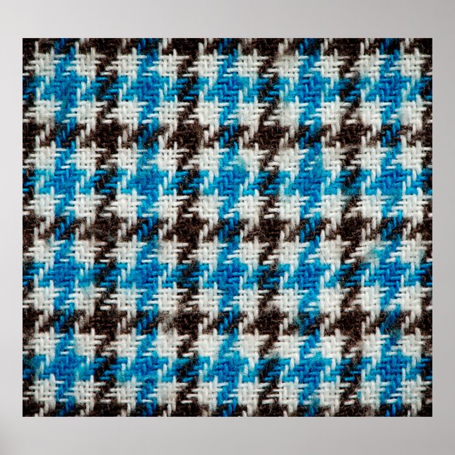 Cozy flannel fabric, textural background. poster (Front)