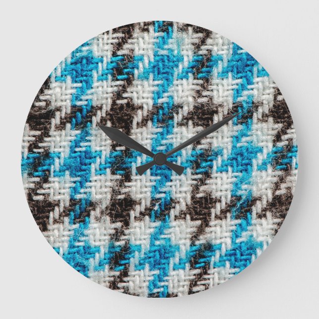 Cozy Flannel: Textured Background Large Clock (Front)